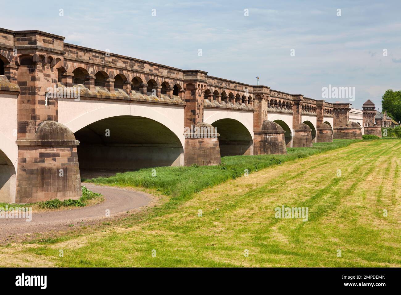 Die alte Kanalbrücke, Minden Aquädukt, Minden, Nordrhein-Westfalen, Deutschland Stockfoto
