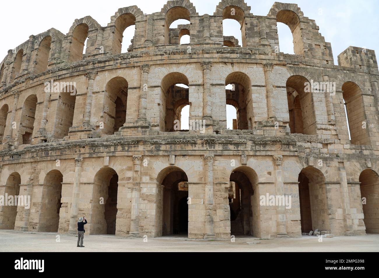 Amphitheater El Jem in Tunesien Stockfoto