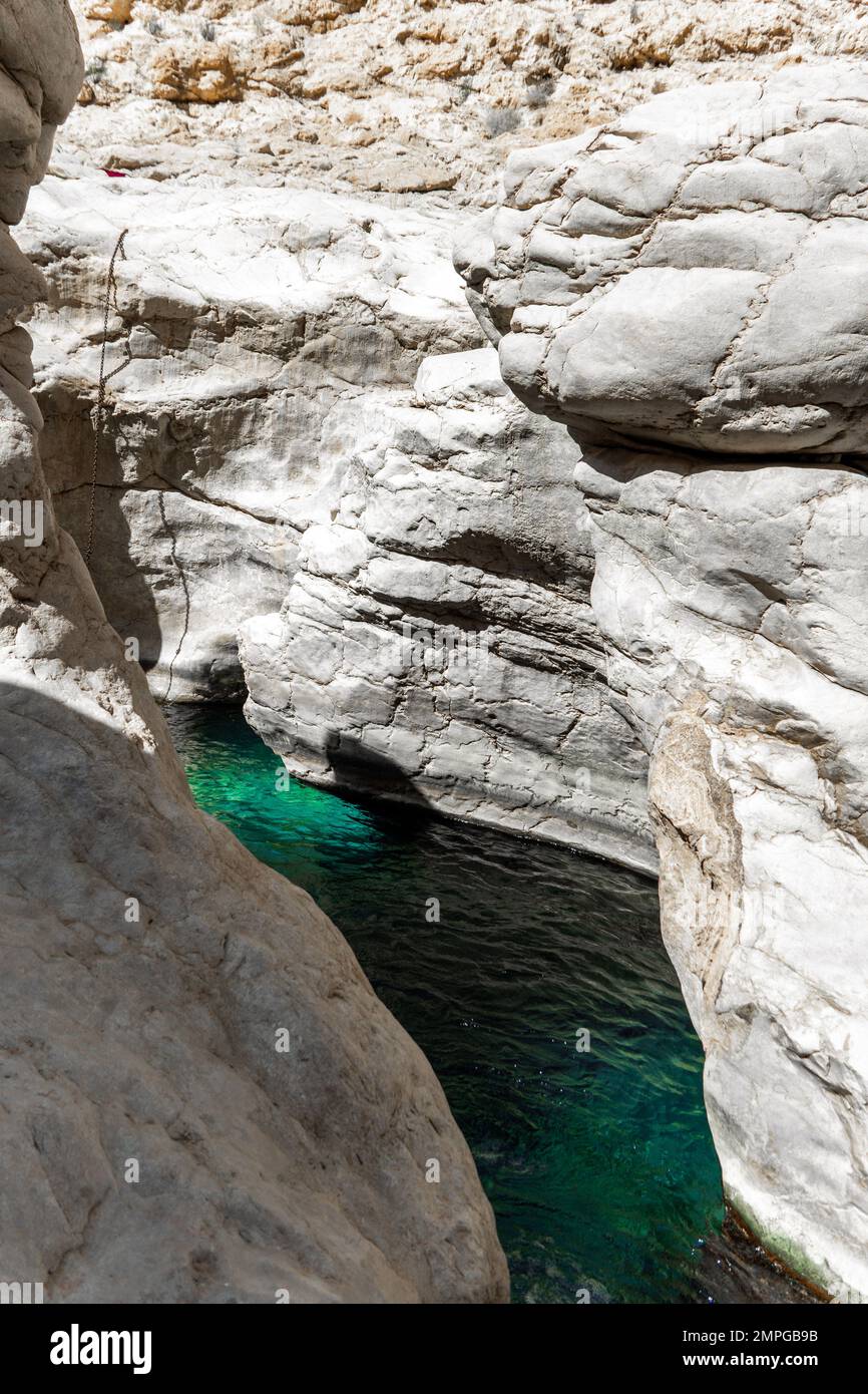 wadi bani oman Stockfoto