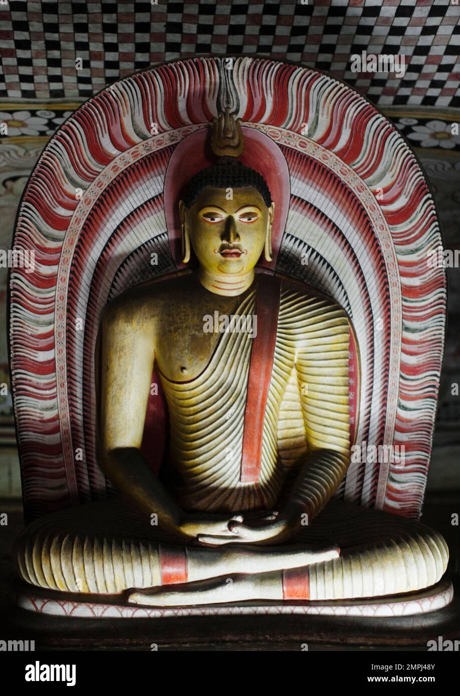 Buddha-Statuen im Höhlentempel, Dambulla, Sri Lanka. Stockfoto