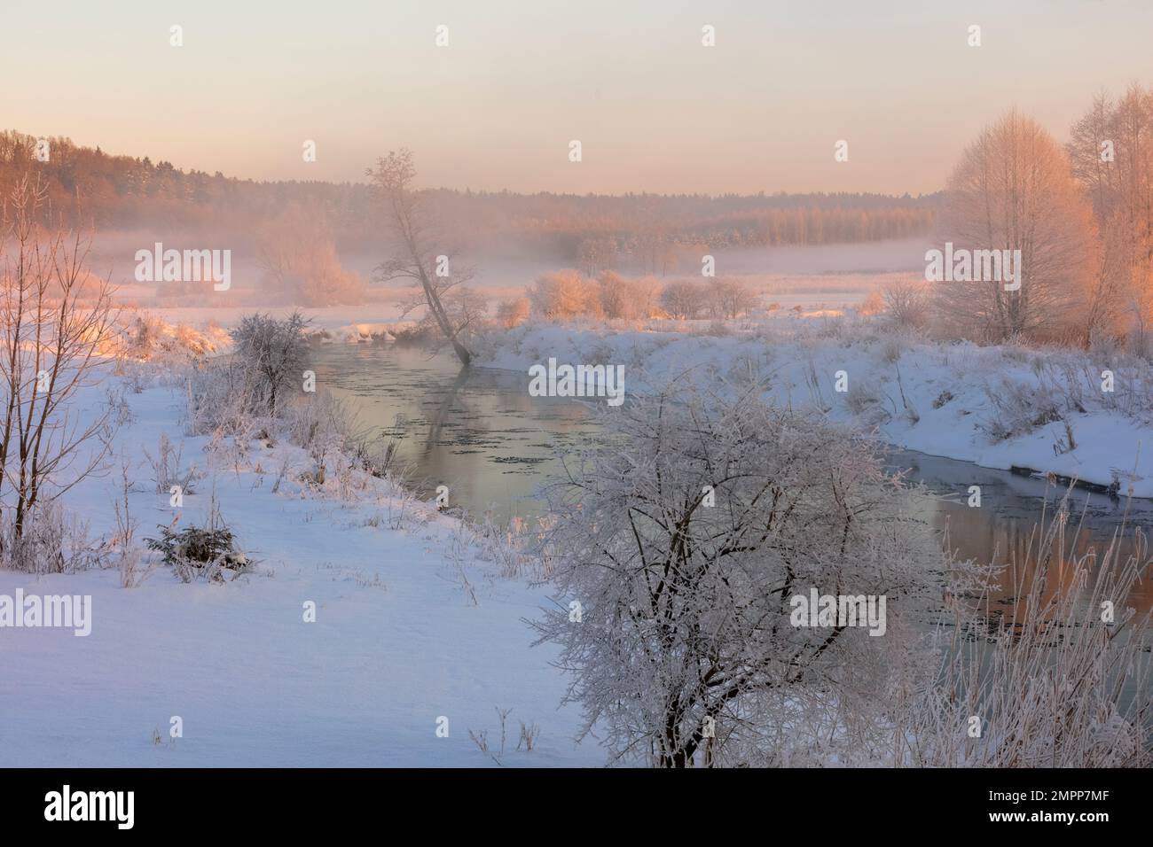Lyna River, Warmia, Ermland, Polen Stockfoto