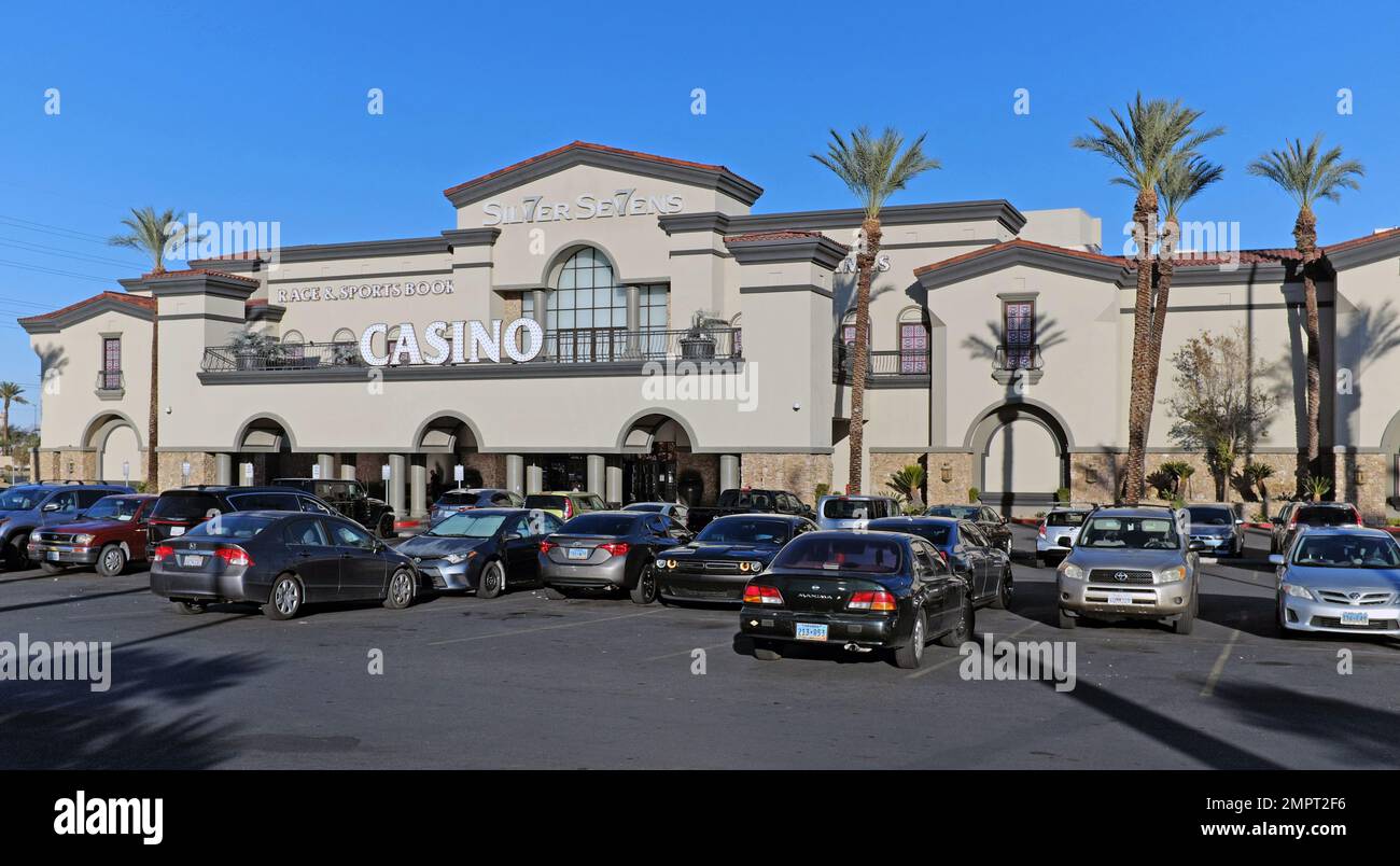 Silver Sevens Hotel and Casino an der Ecke East Flamingo und Paradise Road ist ein abgelegenes Hotel in Las Vegas, Nevada Stockfoto