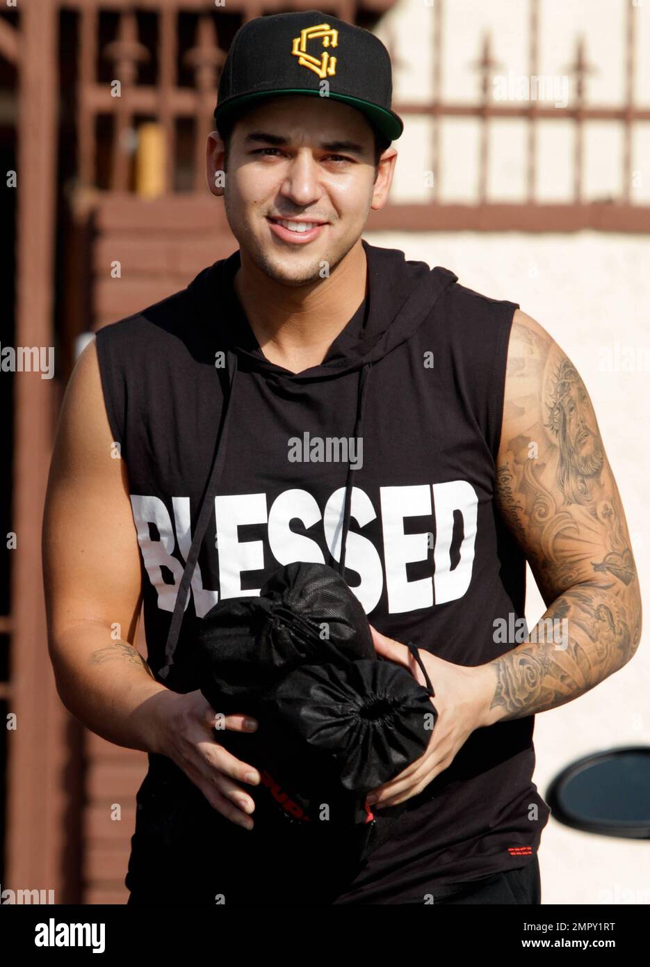 Rob Kardashian verlässt das Probestudio „Dancing with the Stars“ in Hollywood, Kalifornien. 28. September 2011 Stockfoto