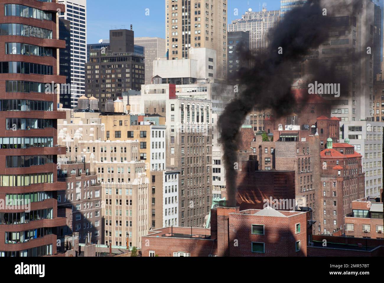 Luftverschmutzung ist ein Umweltproblem in New York City, USA 2011 Stockfoto