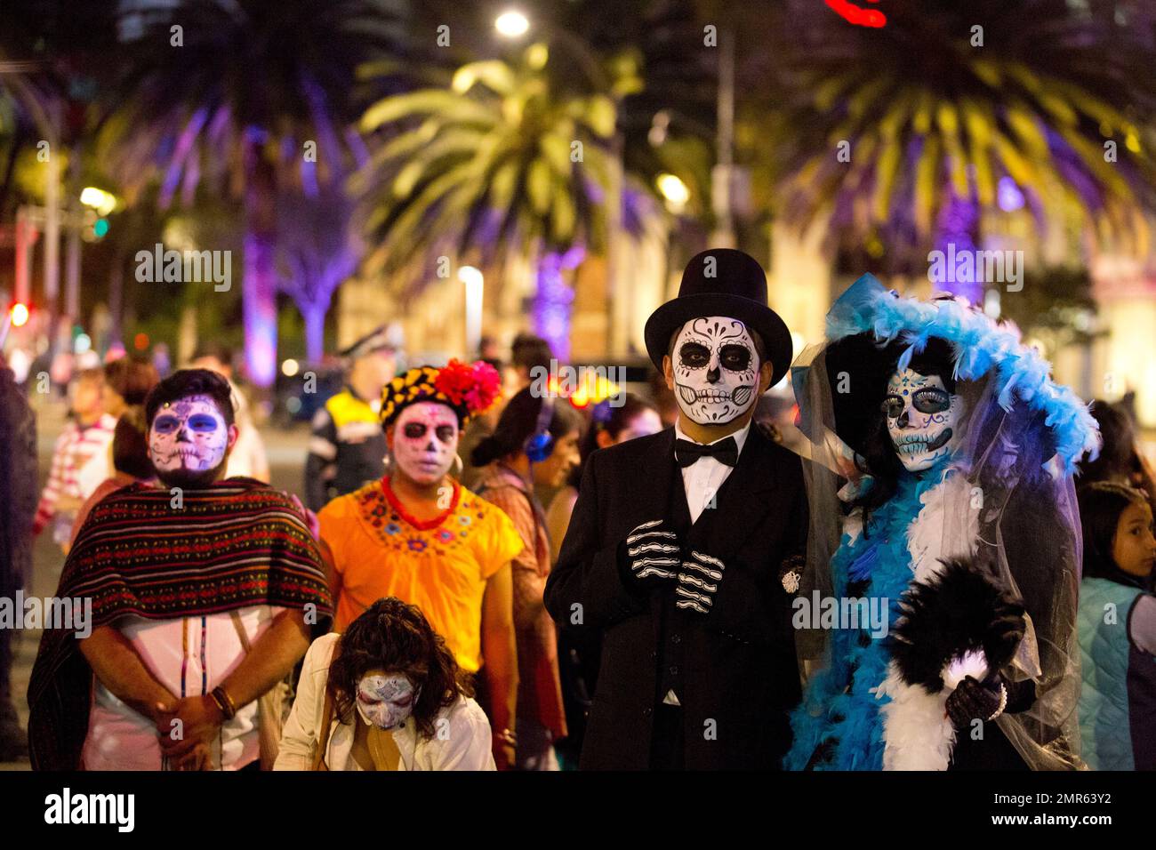 People dressed as Mexico's iconic 