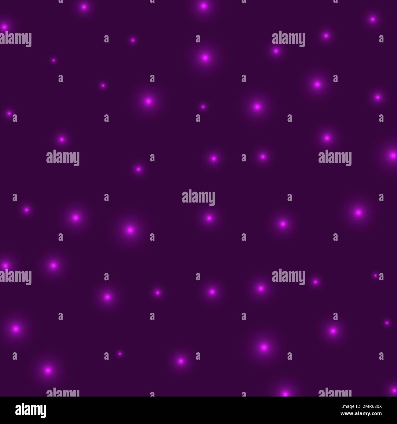 Sternenhintergrund. Sterne gleichmäßig auf pinkfarbenem Hintergrund gestreut. Ansprechende, leuchtende Raumabdeckung. Stilvolle Vektordarstellung. Stock Vektor