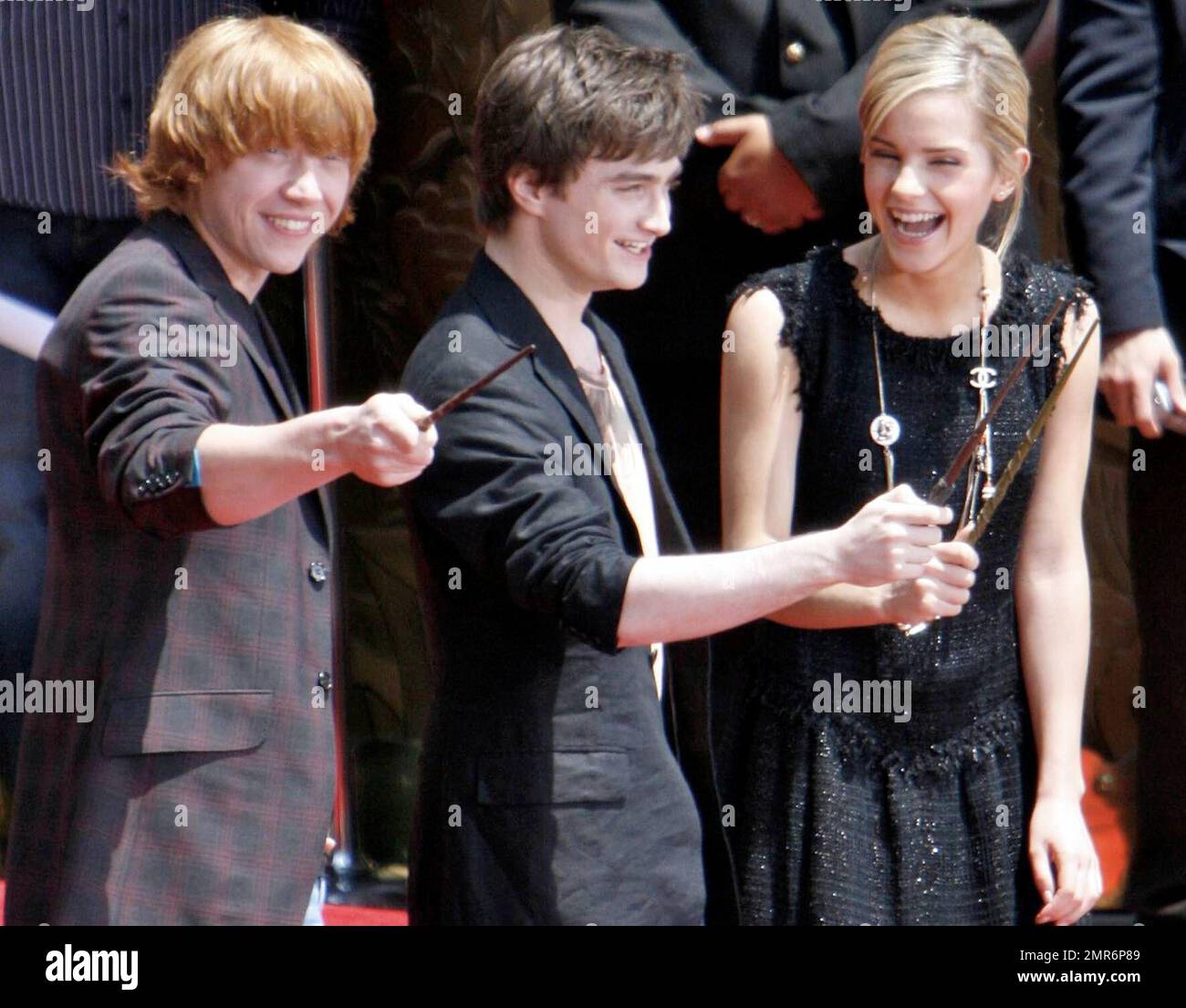 Harry Potters Daniel Radcliffe, Emma Watson und Rupert Grint werden