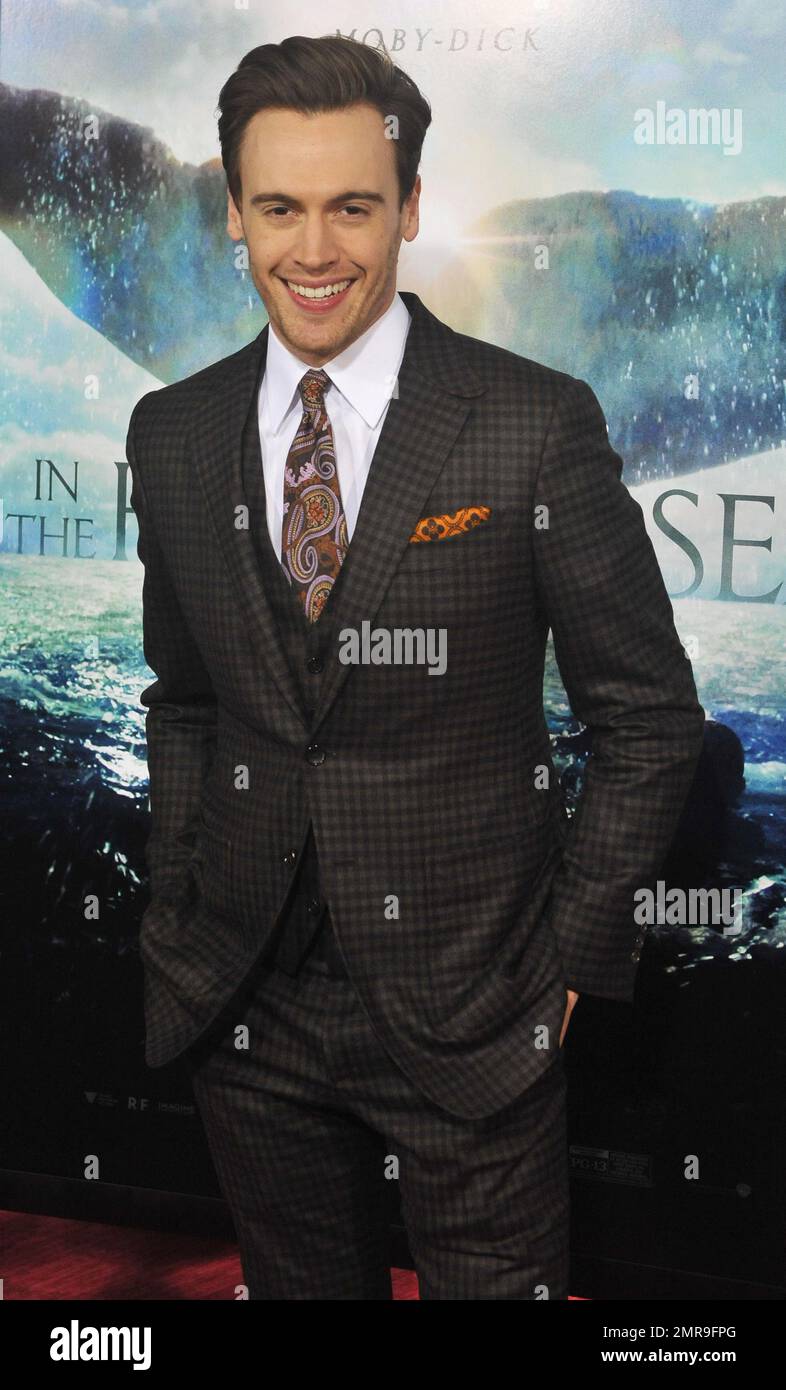 Erich Bergen auf der Premiere von „im Herzen des Meeres“ in der Frederick P. Rose Hall im Lincoln Center in New York City, NY. 7. Dezember 2015. Stockfoto