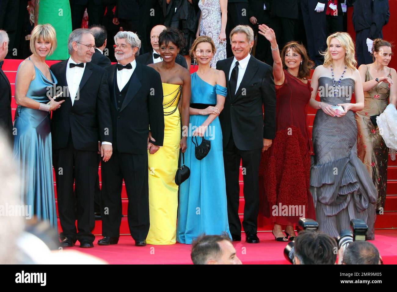 Die Besetzung besucht die Premiere von „Indiana Jones and the Kingdom of the Crystal Skull“ beim Cannes Film Festival. Cannes, Frankreich. 5/18/08. Stockfoto