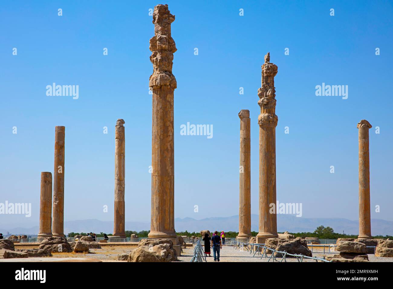 Säulenhalle, Persepolis, Persepolis, Iran, Asien Stockfoto Säulenhalle, Persepolis, Persepolis, Iran, Asien Stockfoto
