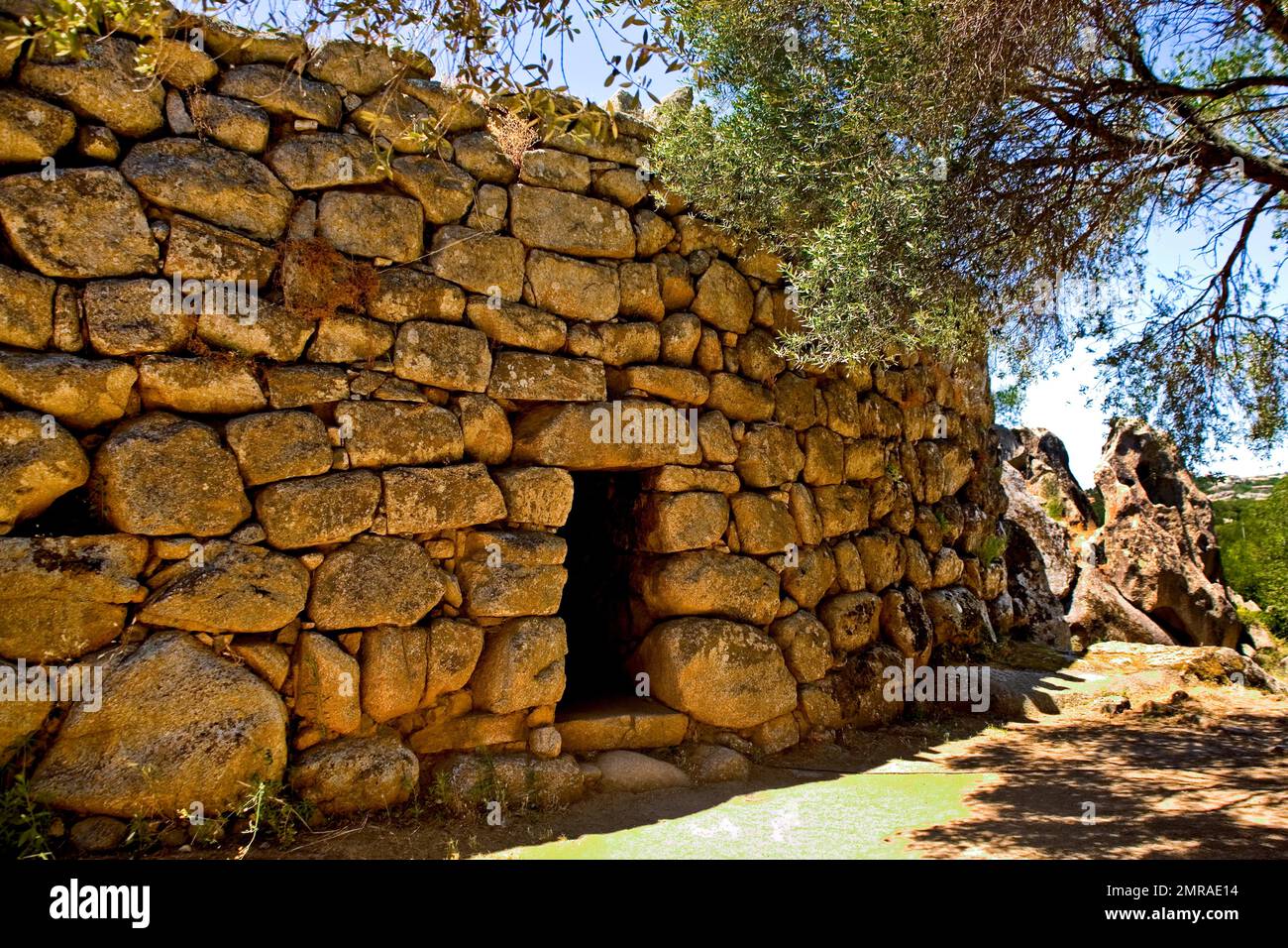 Ruinen, Proto-Nuraghe Albucciu, Arzachena, Sardinien, Italien, Europa Stockfoto