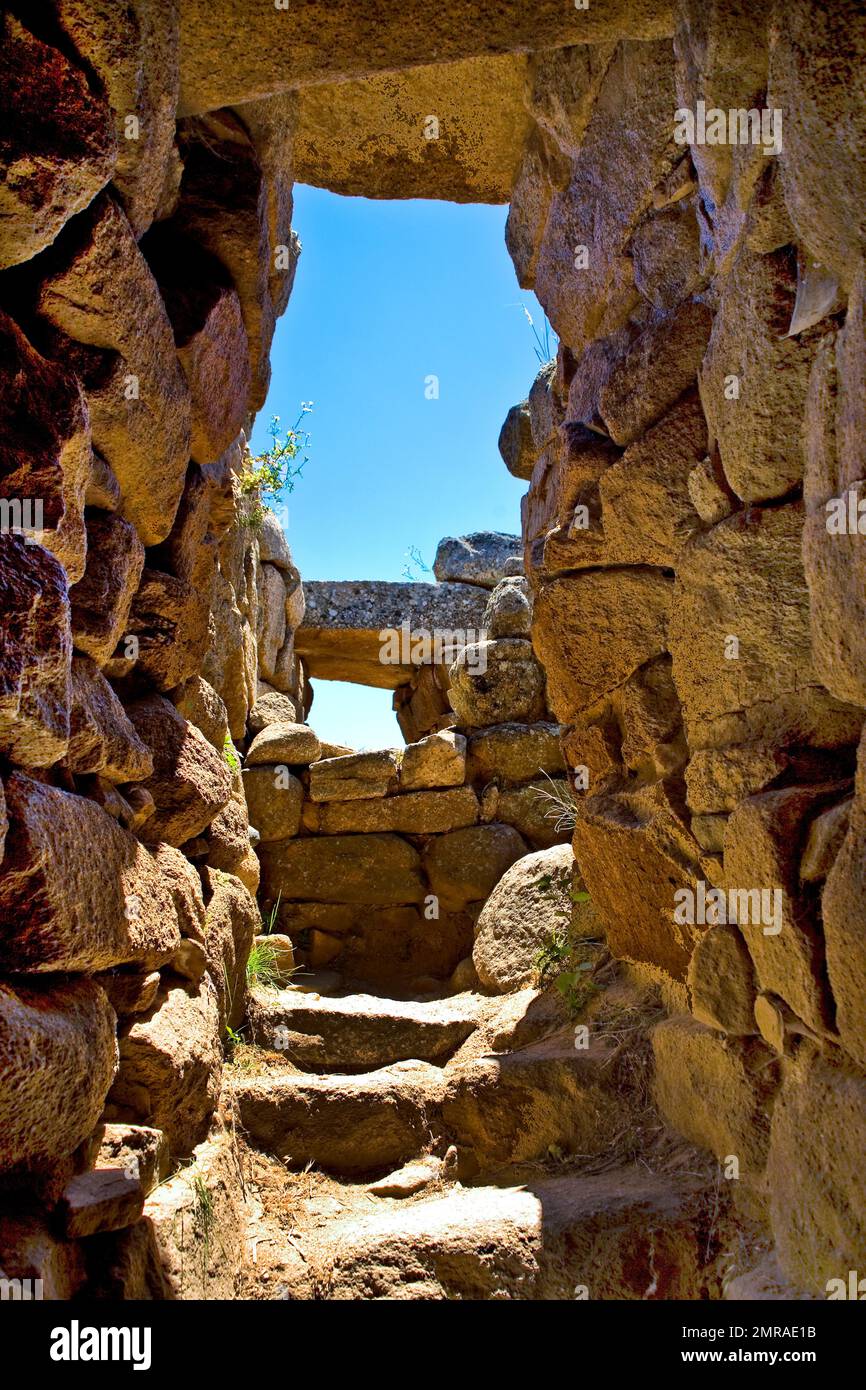 Ruinen, Proto-Nuraghe Albucciu, Arzachena, Sardinien, Italien, Europa Stockfoto