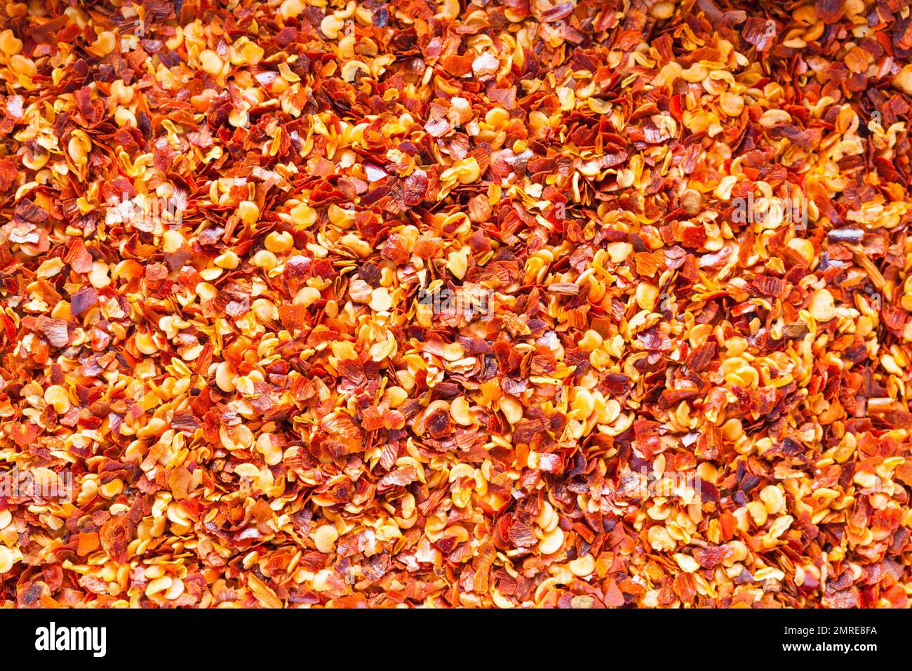 Trockener Hintergrund Für Rote Paprika-Samen. Stockfoto