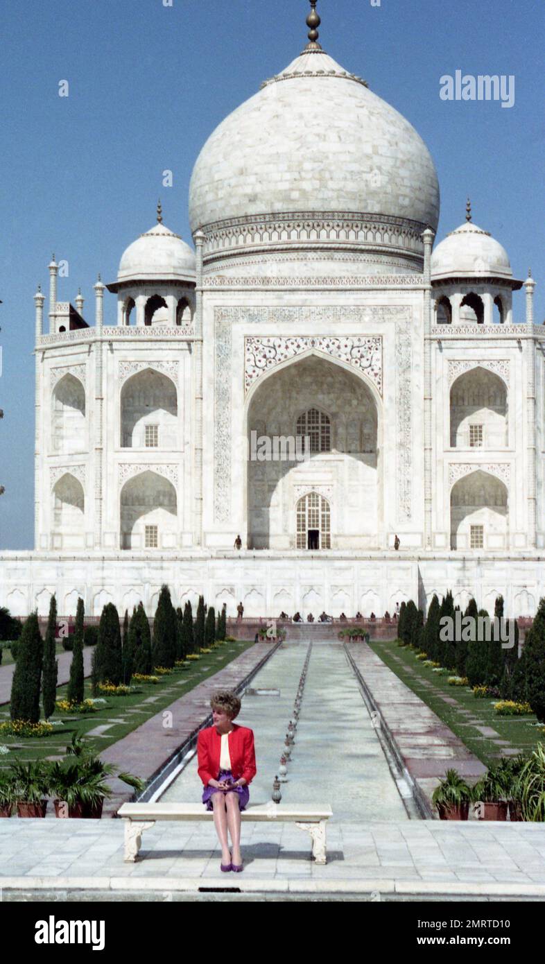 FILE In this file photo dated Feb. 11 1992, Princess Diana sits in