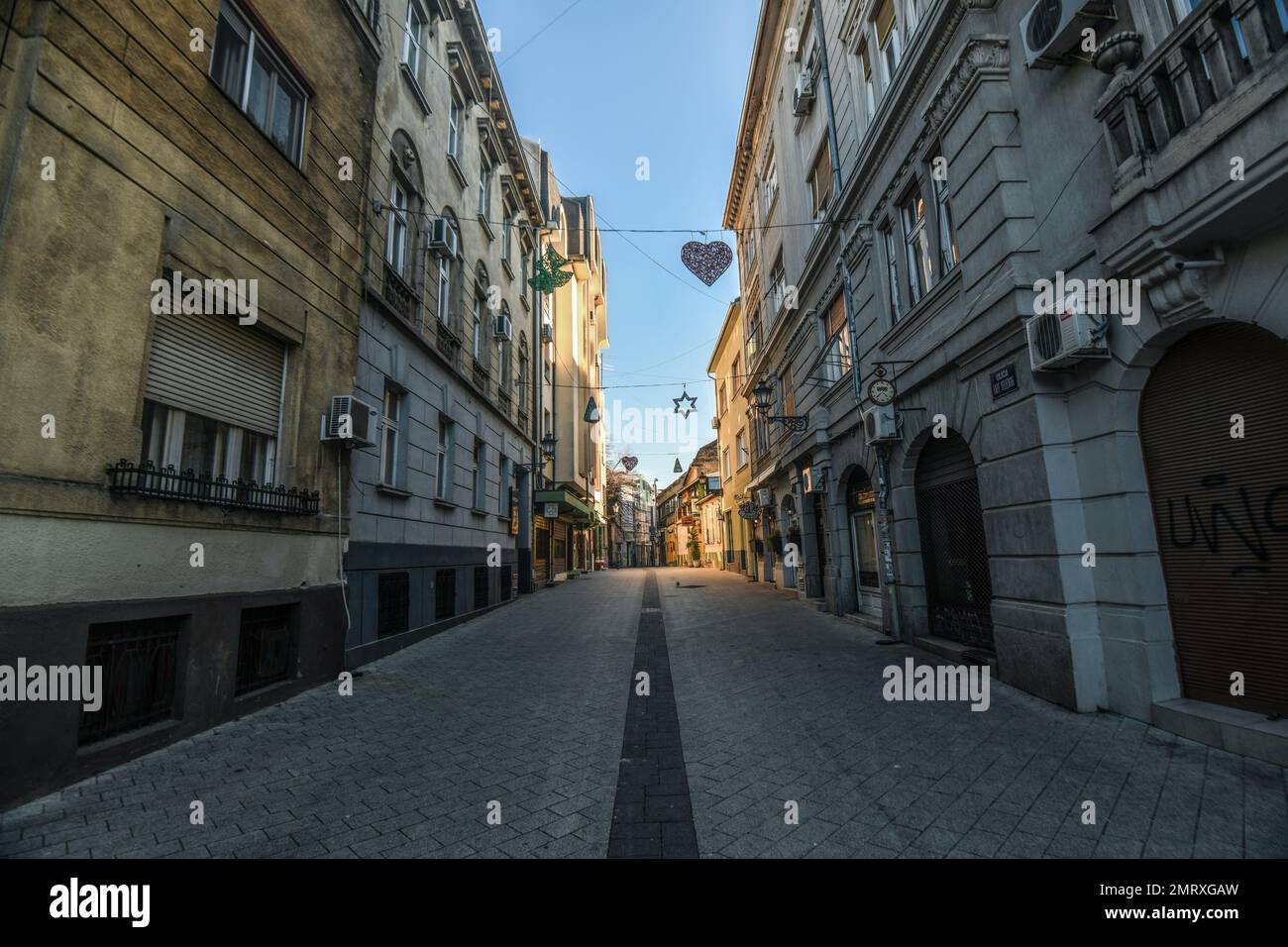 Novi Sad: Lazé Teleckog Straße. Serbien Stockfoto