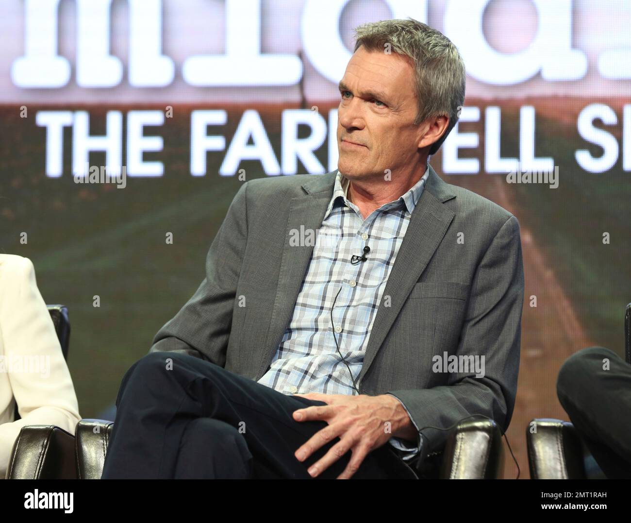 Neil Flynn participates in the "The Middle" panel during the Disney ABC Television Critics Association Summer Press Tour at the Beverly Hilton on Sunday, Aug. 6, 2017, in Beverly Hills, Calif. (Photo by Willy Sanjuan/Invision/AP) Stockfoto