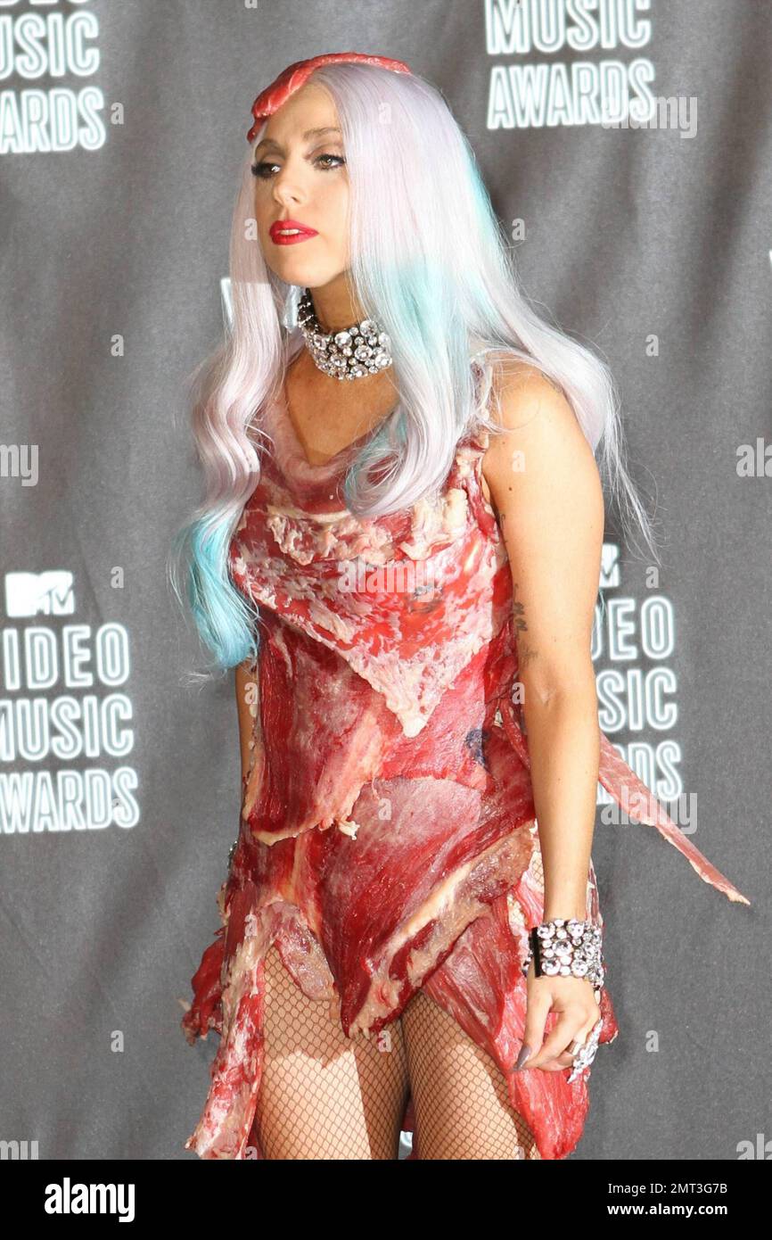Lady gaga meat dress -Fotos und -Bildmaterial in hoher Auflösung – Alamy