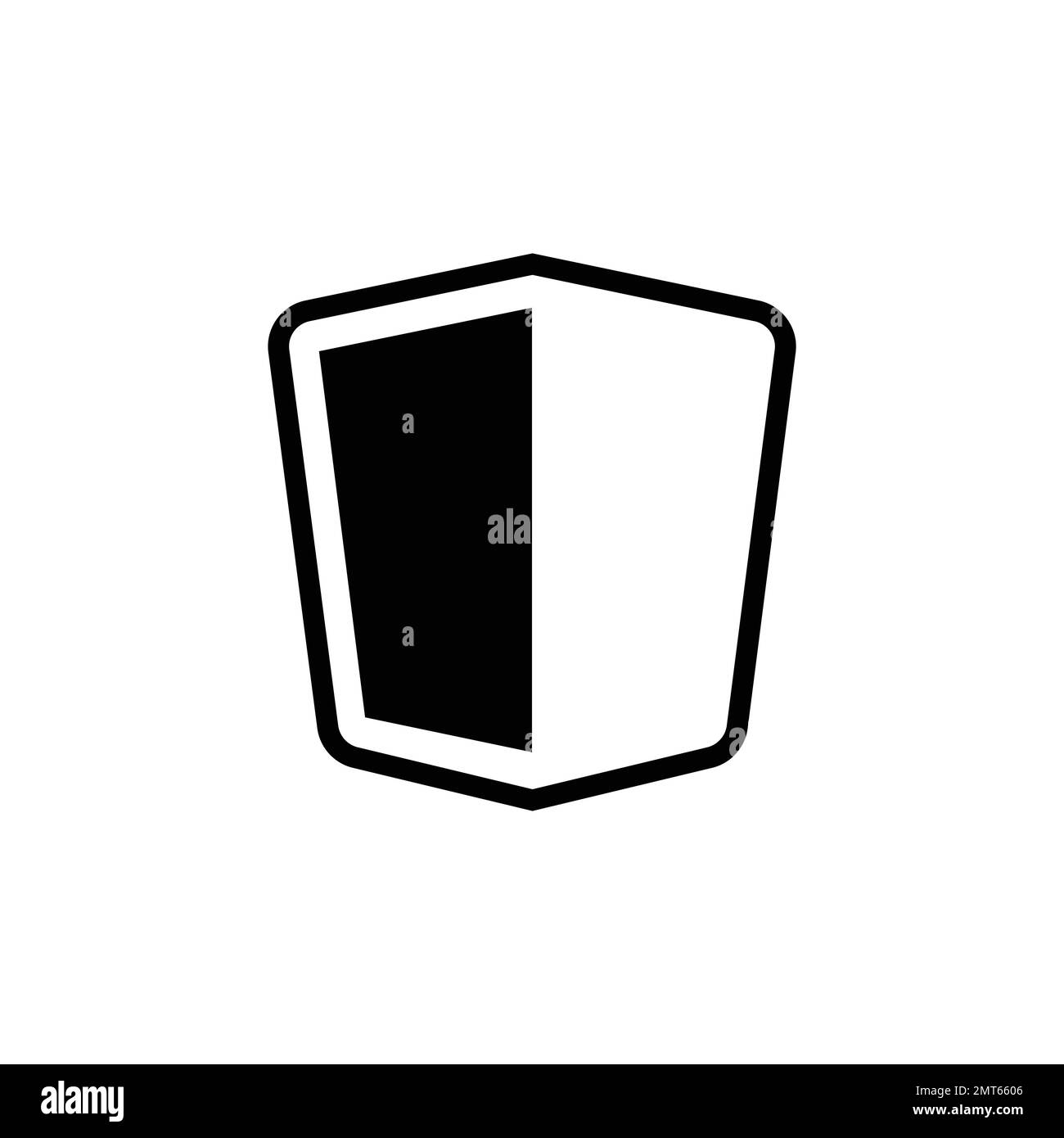 Shield Icon im trendigen flachen Stil isoliert auf grauem Hintergrund. Shield-Symbol für Website-Design, Logo, App, UI. Vektordarstellung, Stock Vektor