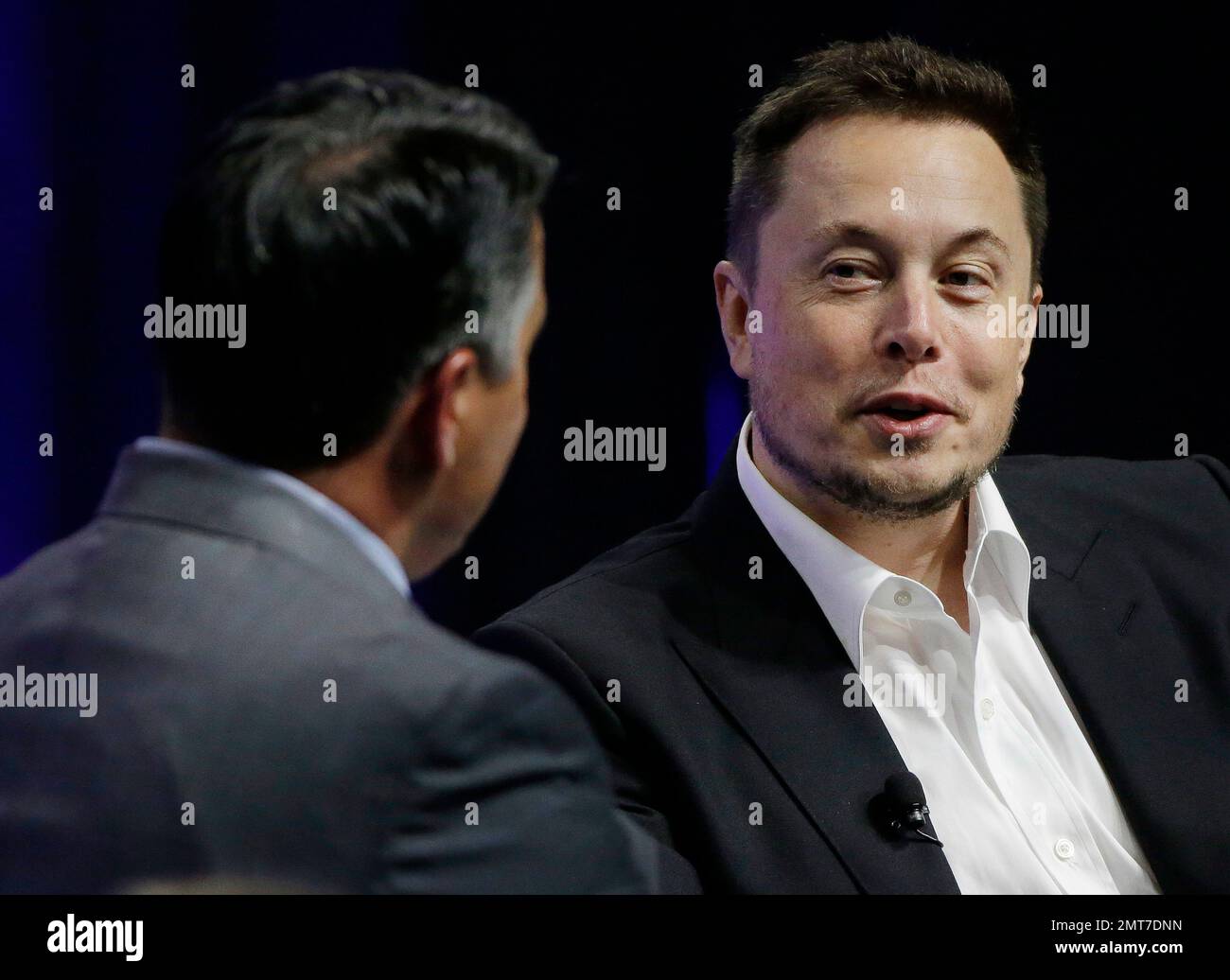 Tesla and SpaceX CEO Elon Musk responds to a question by Nevada