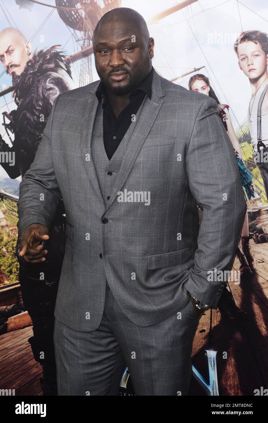 Nonso Anozie besucht am 4. Oktober 2015 die New Yorker Premiere von „Pan“ im Ziegfeld Theatre in New Tork City, New York. Stockfoto