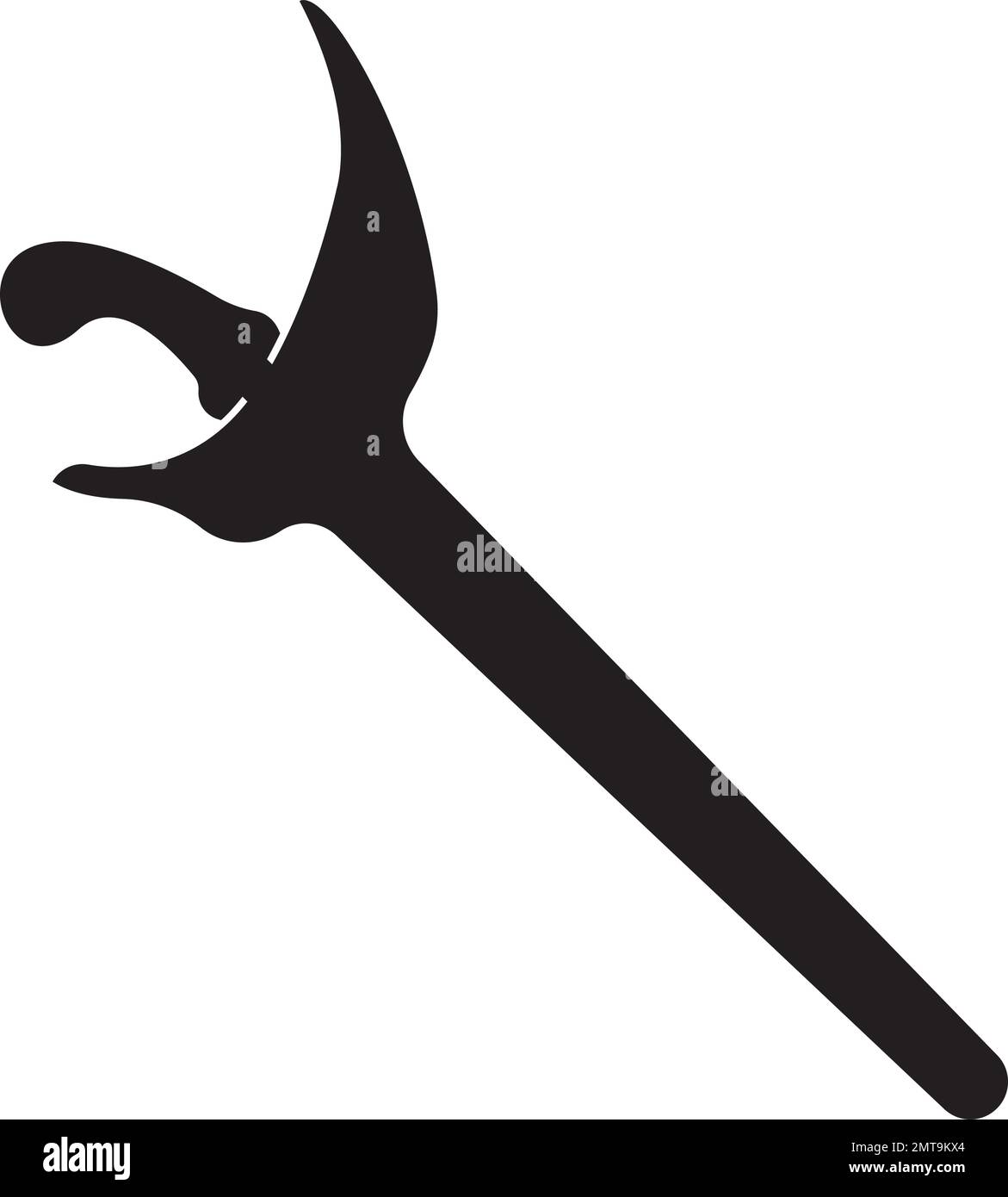 Keris-Vektorsymbol, eine traditionelle Waffe aus Indonesien Stock Vektor