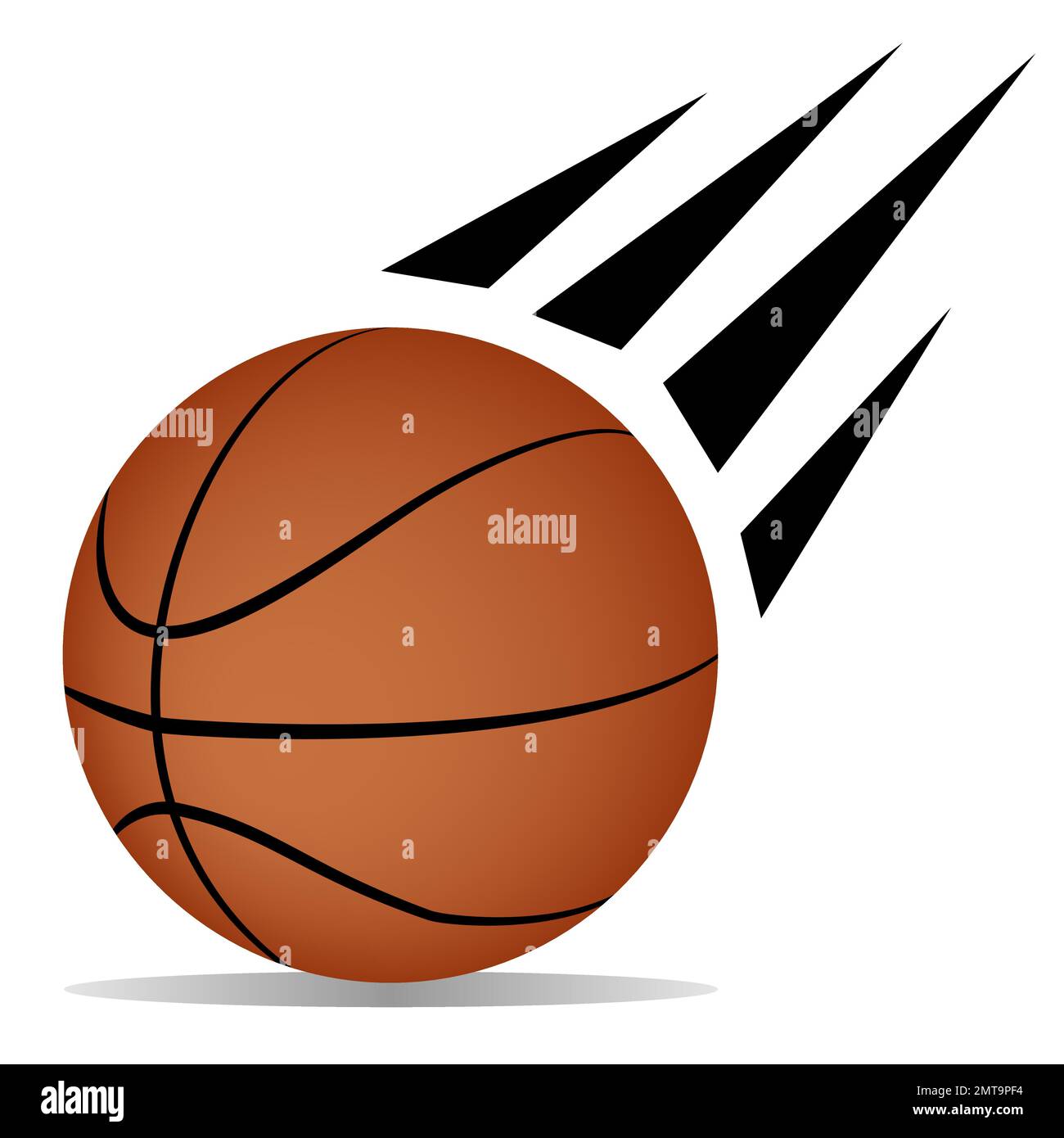 Objekt eines Basketball-Bewegungssymbols, Vektorgrafik für Designelement, Illustration eines amerikanischen Sportspiels Stock Vektor
