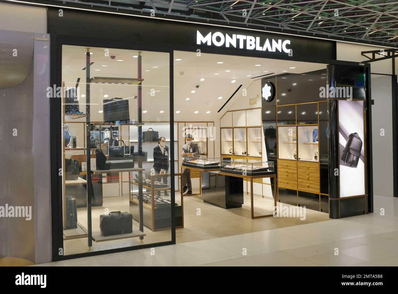 Montblanc Shop am Suvarnabhumi Flughafen Bangkok, Thailand Stockfoto
