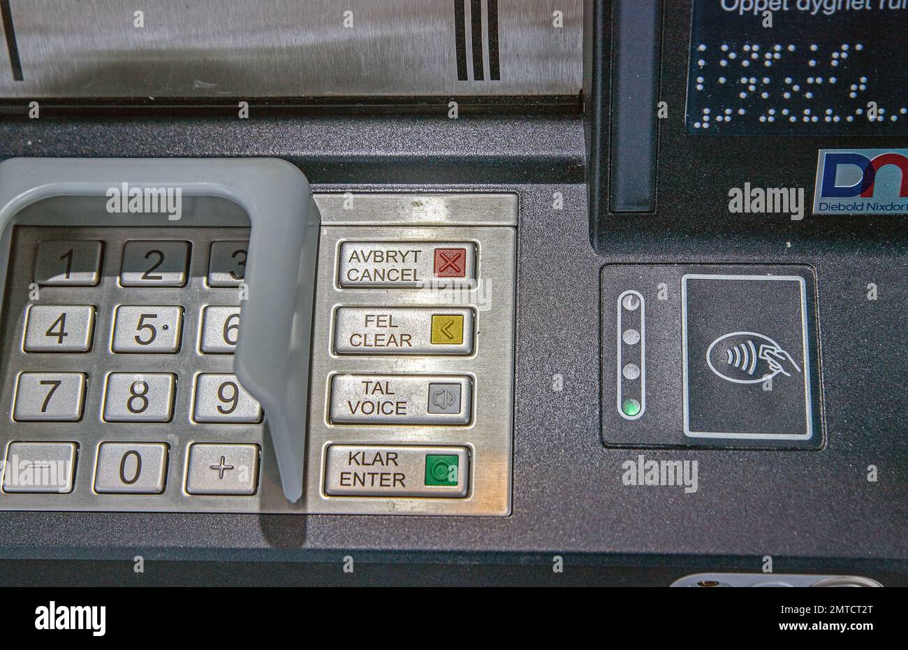 Geldautomat für Pay in Schweden. Stockfoto