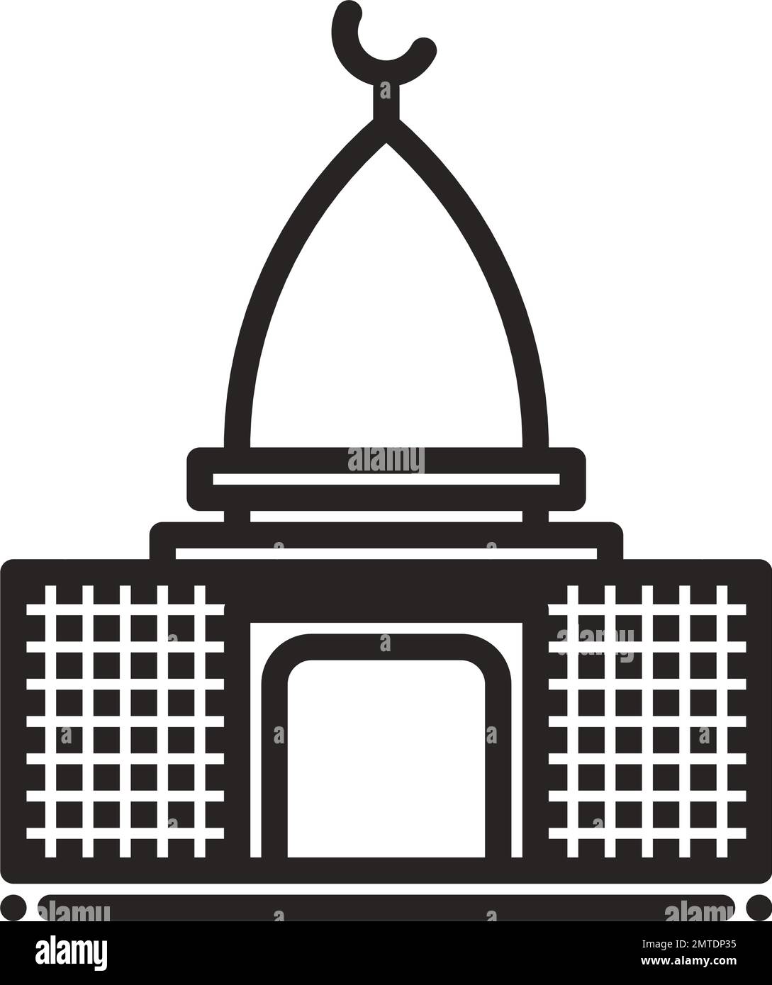 Logo-Vorlage für Moschee-Symbol Vektordarstellung. Stock Vektor