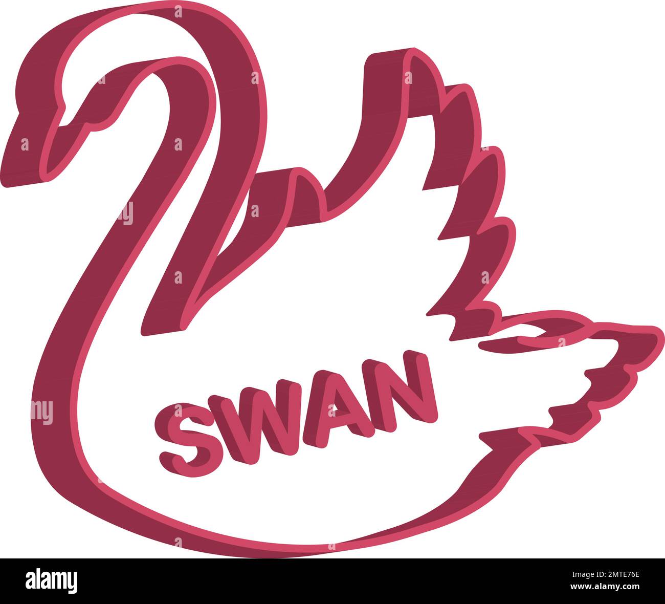 abstraktes swan Logo-Design für Vektorbeispiele Stock Vektor