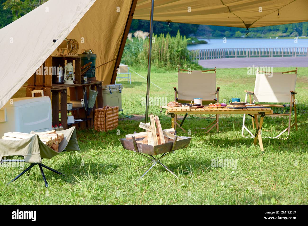 Campingplatz Stockfoto