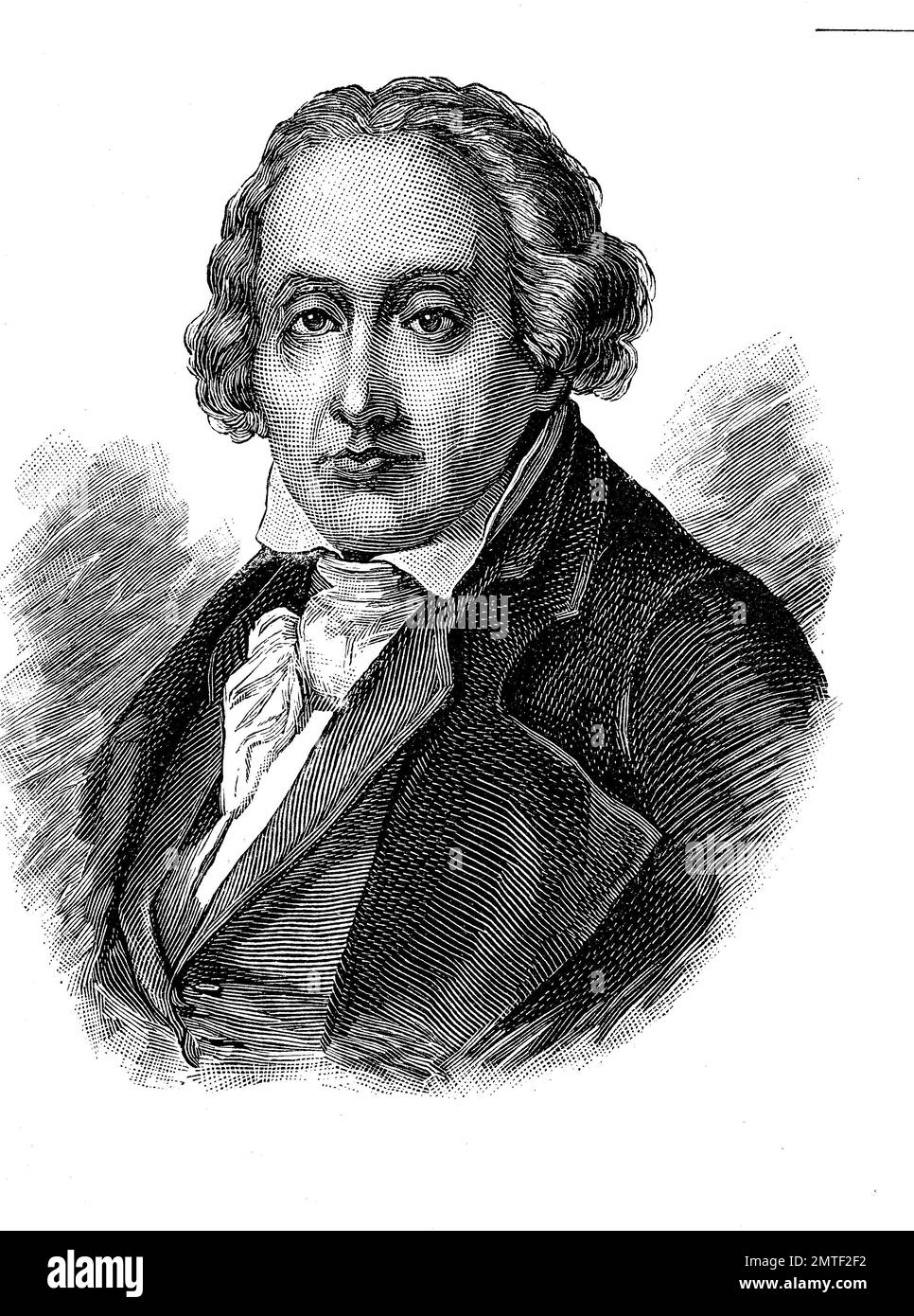 Joseph Marie Charles Jacquard, wurde 7. Juli 1752 - 7. August 1834, eine französische Weaver und Kaufmann, Holzschnitt aus dem Jahr 1880 Stockfoto