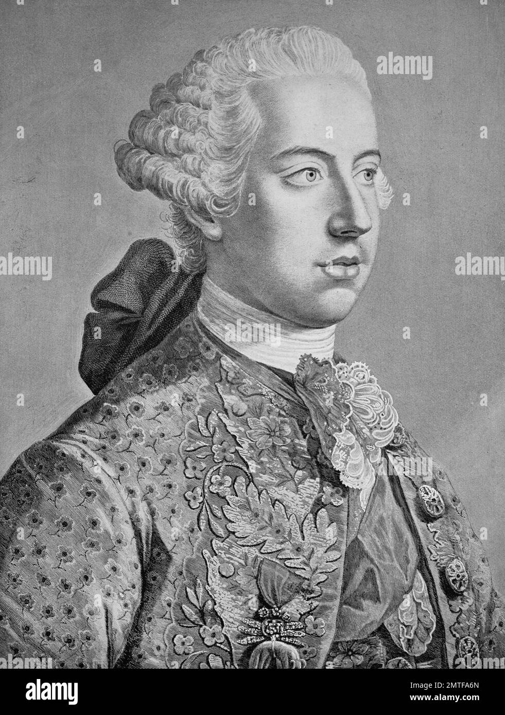 Joseph II., Joseph Benedikt Anton Michael Adam war römisch-deutscher Kaiser von 1765 bis 1790 und Herrscher des Habsburg landet von 1780 bis 1790 Stockfoto