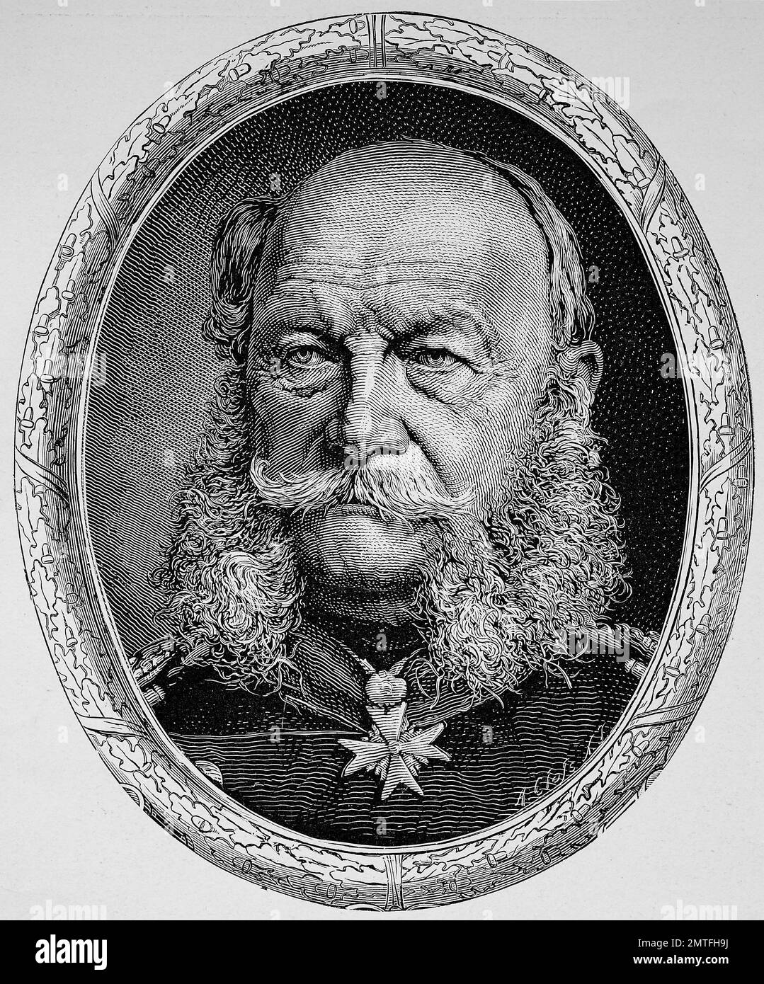 Wilhelm I., geboren als Wilhelm Friedrich Ludwig von Preussen in Berlin, aus dem Haus Hohenzollern War seit 1858 Regent und seit 1861 König von Preußen, ab 1871 deutscher Kaiser, historische Abbildung Stockfoto