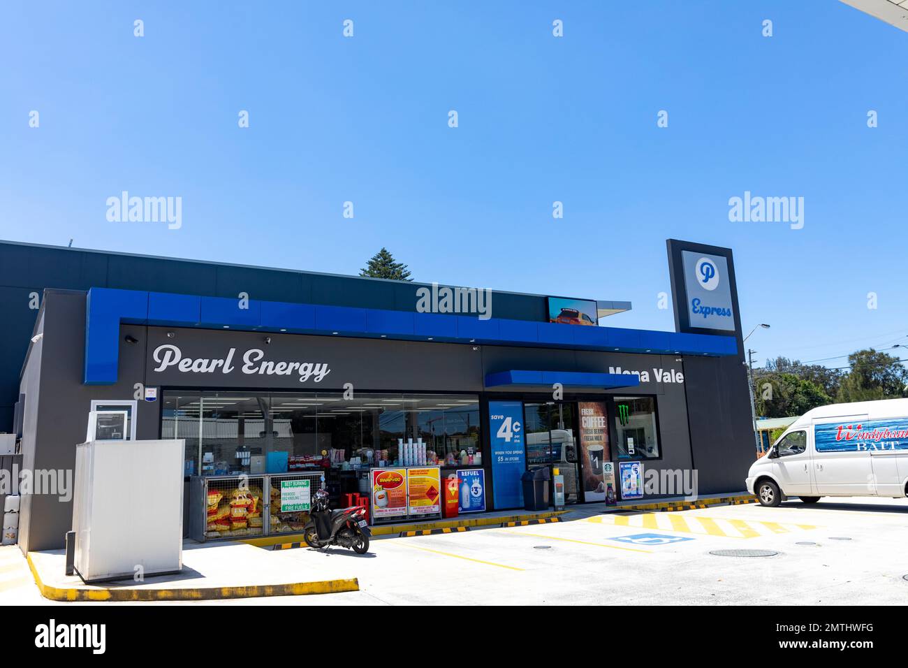 Pearl Energy Tankstelle in Mona Vale, Sydney, NSW, Australien Stockfoto