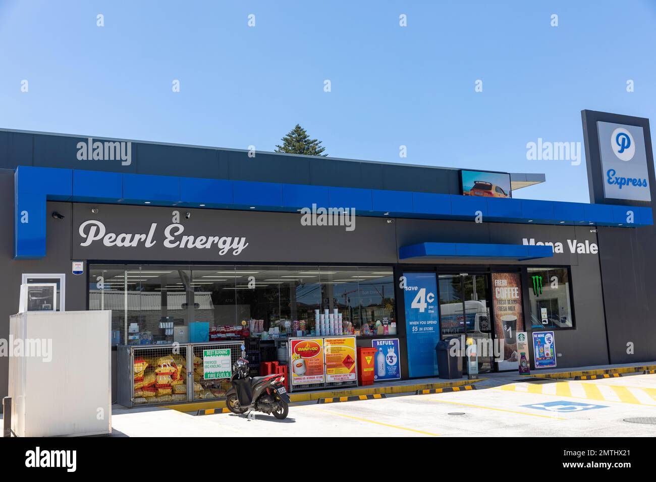 Pearl Energy Tankstelle in Mona Vale, Sydney, NSW, Australien Stockfoto