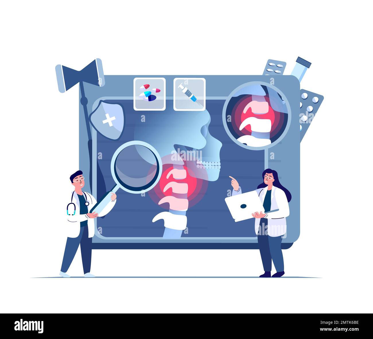 Cervical osteoarthritis Ausgeschnittene Stockfotos und -bilder - Alamy