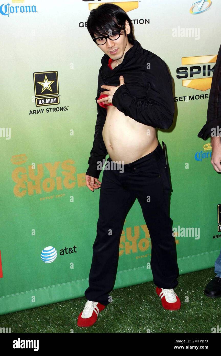 Wettkampfesser Takeru Kobayashi Bei Spike TV s Guys Choice Ein 