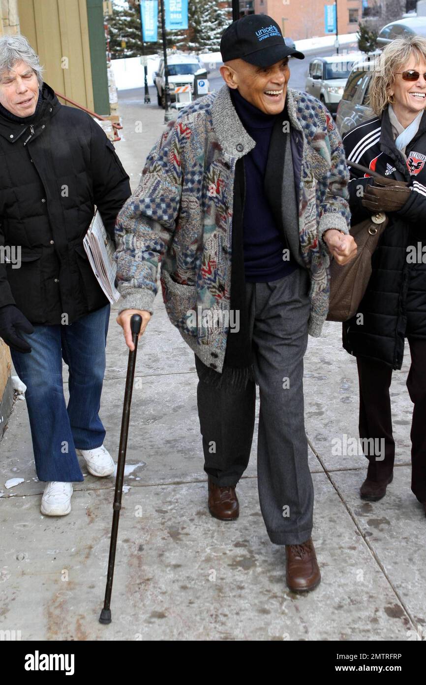 Harry Belafonte auf der Main Street am 2. Tag von Sundance. Park City, UT. 01/21/2011. Stockfoto