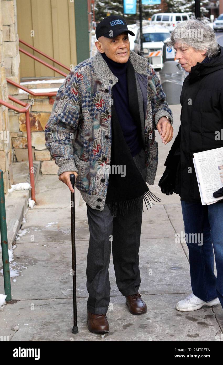 Harry Belafonte auf der Main Street am 2. Tag von Sundance. Park City, UT. 01/21/2011. Stockfoto