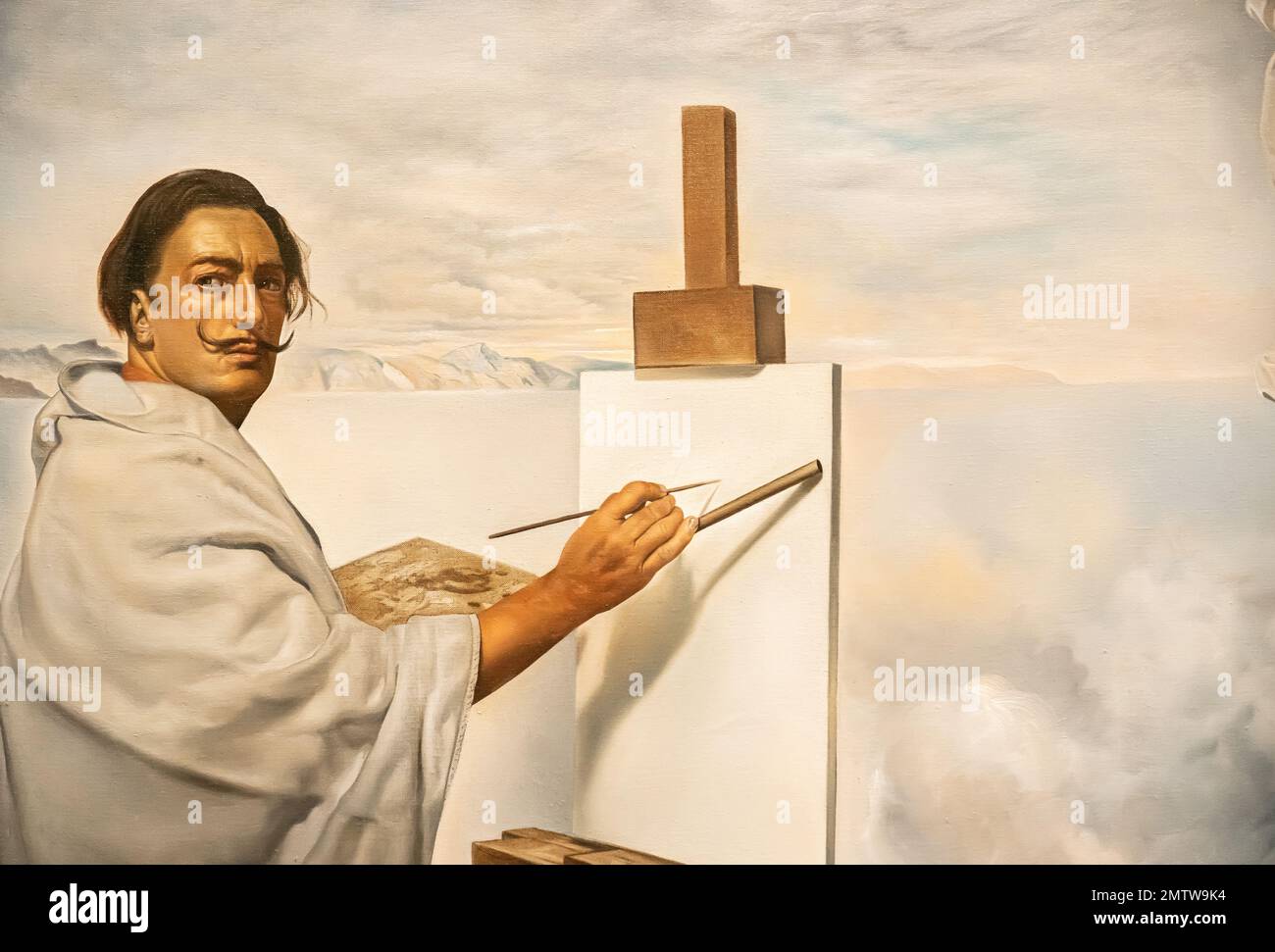 Salvador Dali Museum in St. Petersburg, Florida - Dali malte sich selbst in der Ecke des berühmten monumentalen Gemäldes Ökumenischer Rat Stockfoto