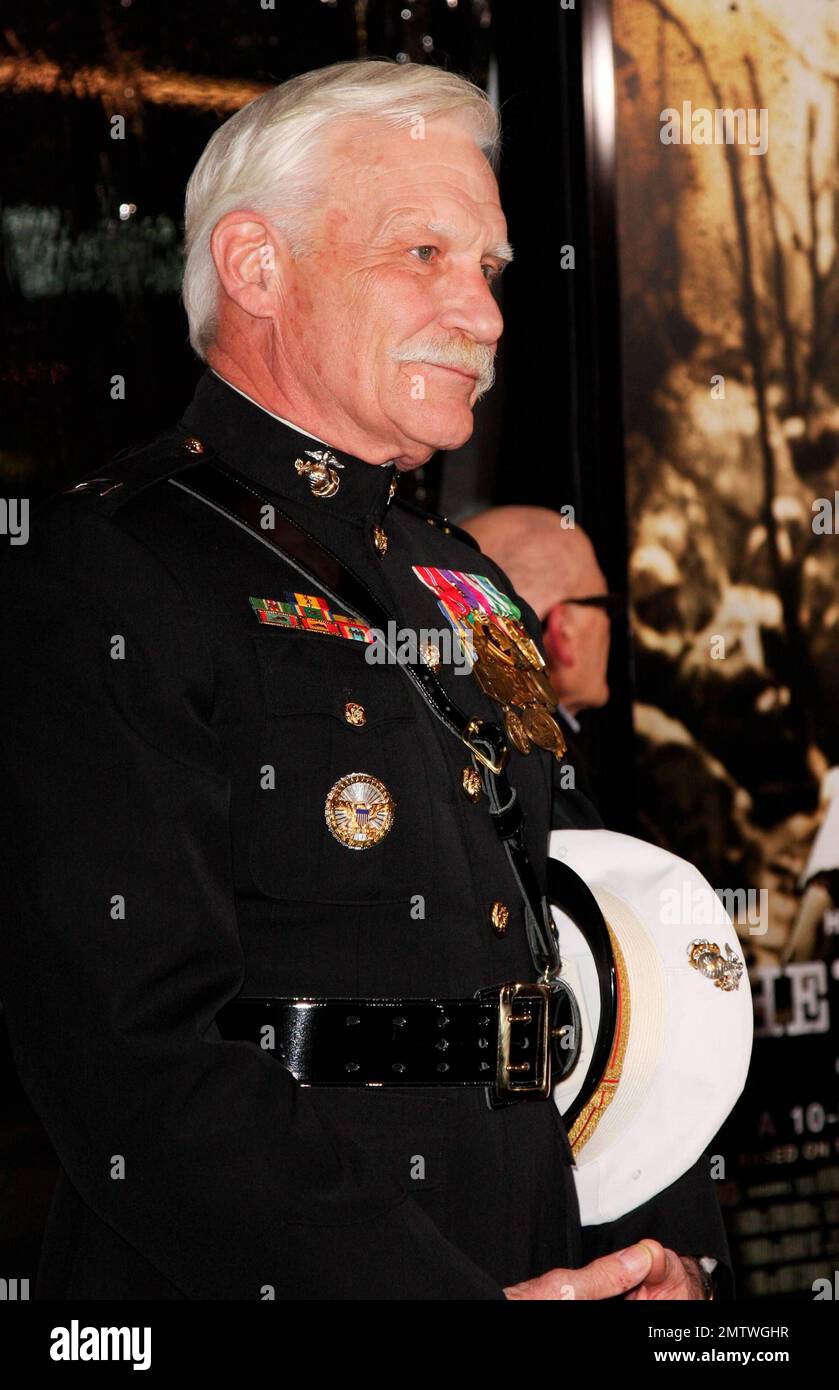 Dale Dye besucht die Premiere der HBO-Miniserien „The Pacific“ im Grauman's Chinese Theatre. Los Angeles, Kalifornien. 02/24/10. Stockfoto