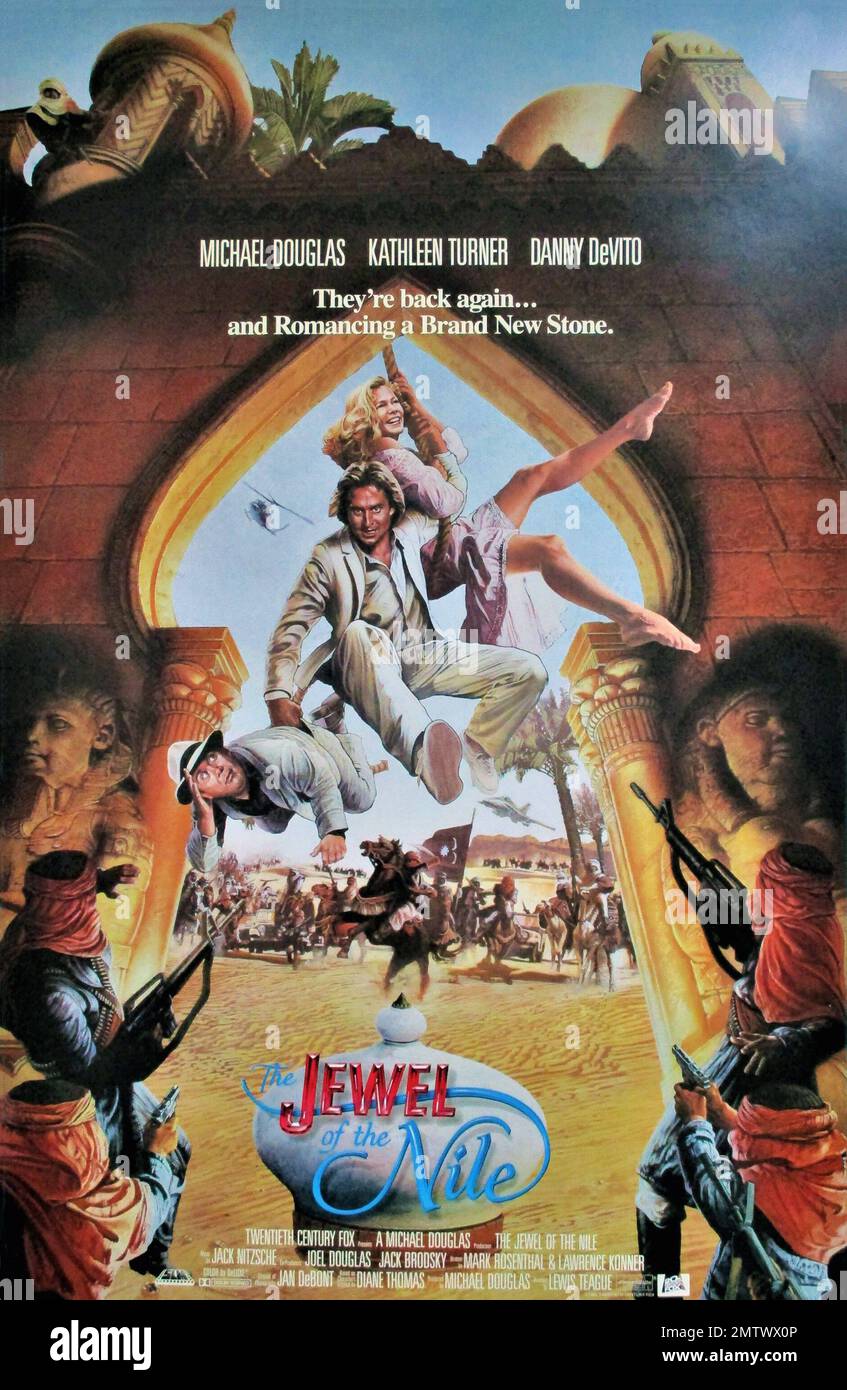 Das Juwel des Nils: 1985 US-Regisseur: Lewis Teague American Poster Stockfoto