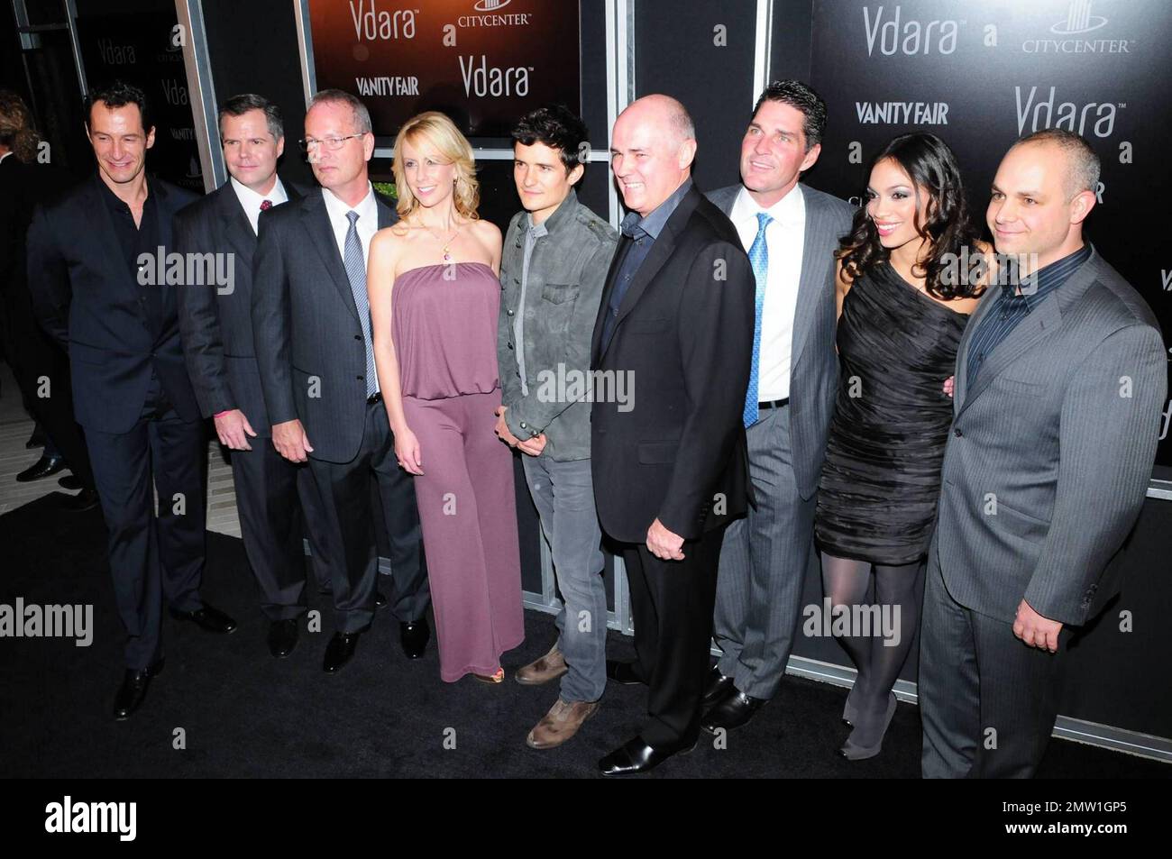 Orlando Bloom, Rosario Dawson und Sebastian Copeland bei der großen Eröffnungsgala des neuen Vdara Hotel and Spa im Stadtzentrum von Las Vegas, NV. 12/1/09. . Stockfoto