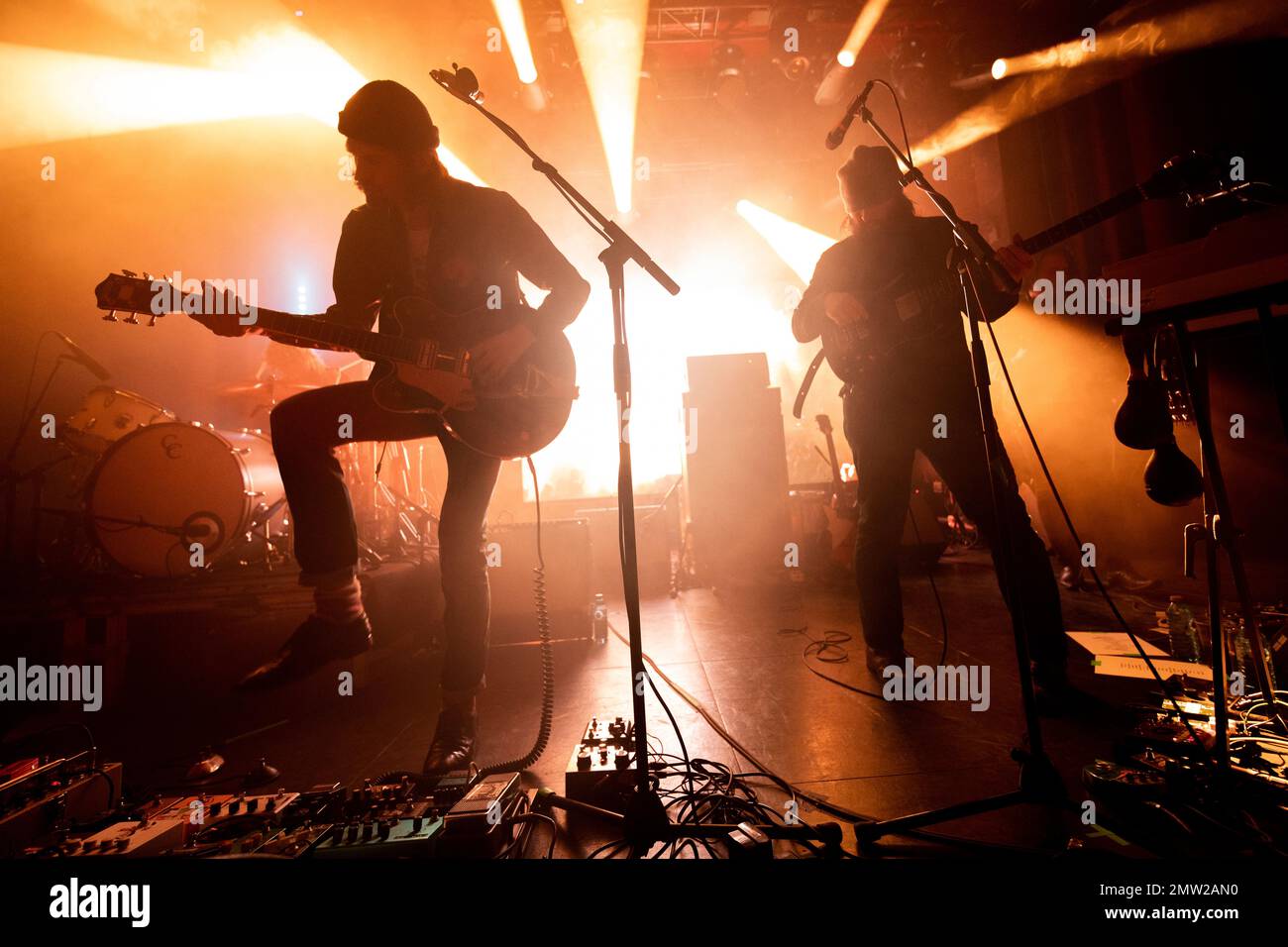 Barcelona, Spanien. 2023.01.31. Die Black-Angels-Band tritt am 31. Januar 2023 in Barcelona auf der Bühne des Sala Apolo auf. Stockfoto