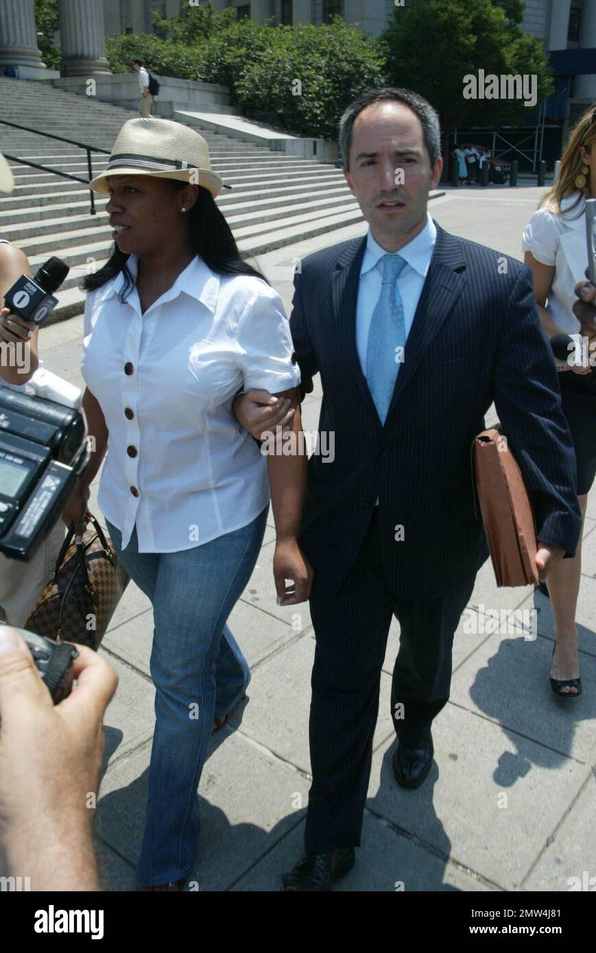 50 Cent und Ex-Freundin Shaniqua Tompkins Hausstreit - Anhörung New York Supreme Court, 60 Centre Street, Manhattan, New York City, NY Dienstag, 10. Juni 2008 Stockfoto