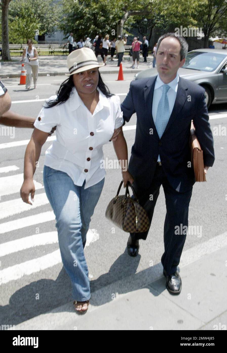50 Cent und Ex-Freundin Shaniqua Tompkins Hausstreit - Anhörung New York Supreme Court, 60 Centre Street, Manhattan, New York City, NY Dienstag, 10. Juni 2008 Stockfoto