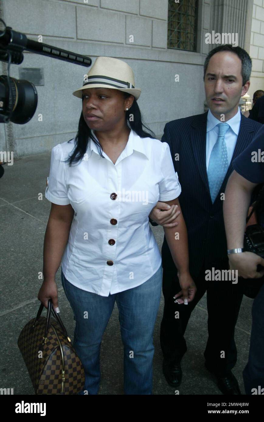 50 Cent und Ex-Freundin Shaniqua Tompkins Hausstreit - Anhörung New York Supreme Court, 60 Centre Street, Manhattan, New York City, NY Dienstag, 10. Juni 2008 Stockfoto