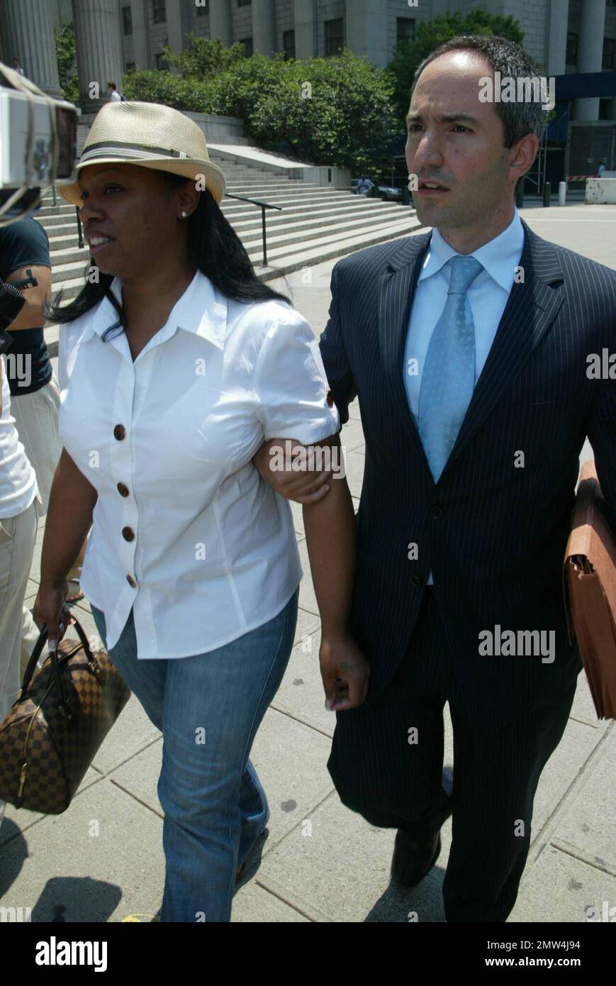 50 Cent und Ex-Freundin Shaniqua Tompkins Hausstreit - Anhörung New York Supreme Court, 60 Centre Street, Manhattan, New York City, NY Dienstag, 10. Juni 2008 Stockfoto