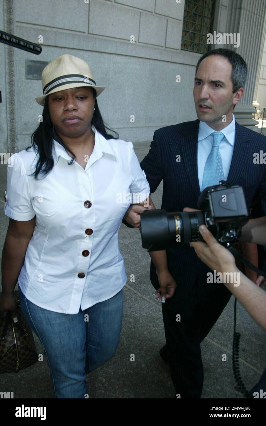 50 Cent und Ex-Freundin Shaniqua Tompkins Hausstreit - Anhörung New York Supreme Court, 60 Centre Street, Manhattan, New York City, NY Dienstag, 10. Juni 2008 Stockfoto